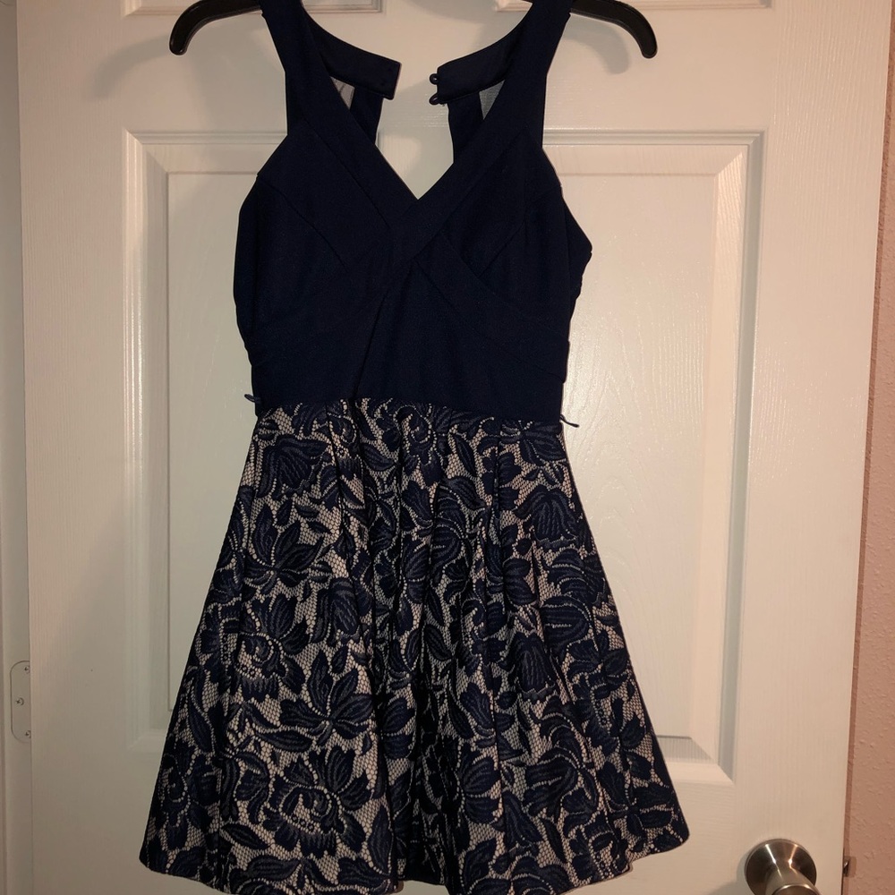blue short dress